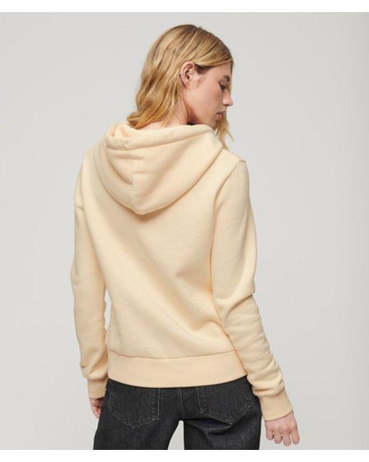 Superdry Natural & Co Embossed Vintage Logo Hoodie