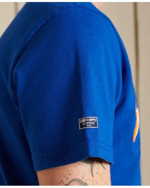 Superdry Blue Boho And Rock T-Shirt Zinc for men