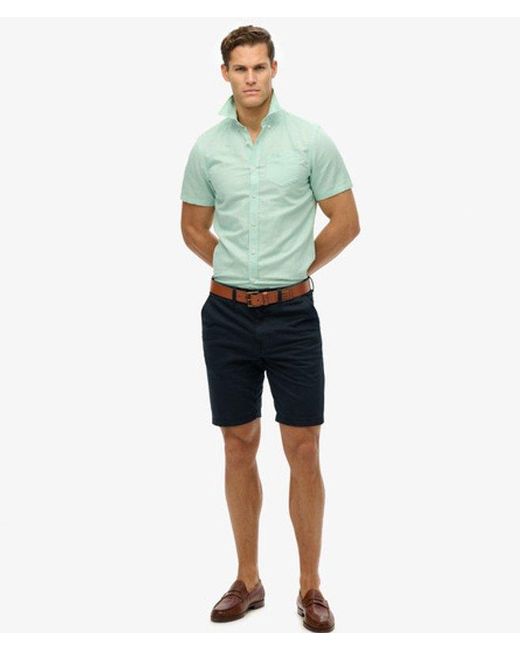 Superdry Green & Co Cotton Linen Short Sleeve Shirt for men