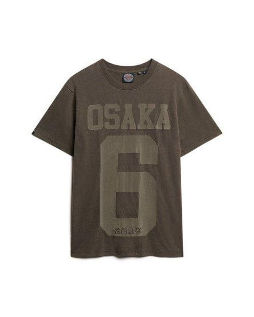 Superdry Brown Osaka Graphic T-shirt for men