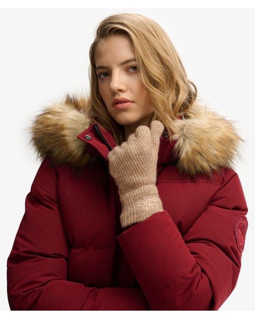 Superdry Natural & Co Soft Rib Knit Gloves