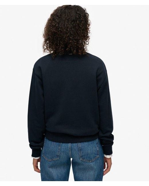 Superdry Blue & Co Country Club Crest Half Zip Sweatshirt