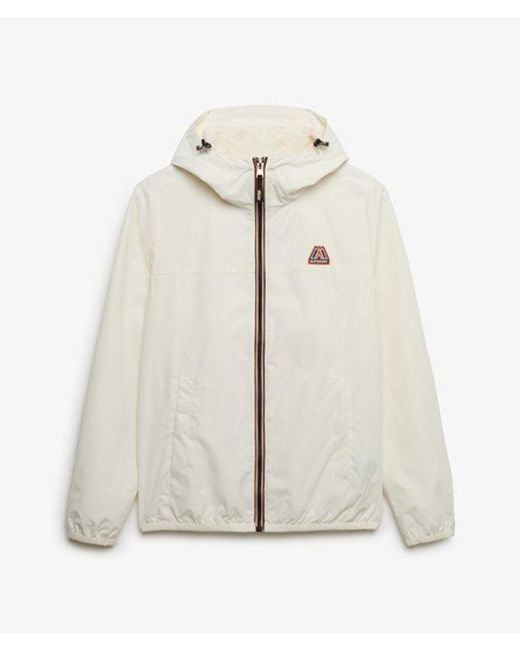 Superdry White Essential Tri Windbreaker Jacket