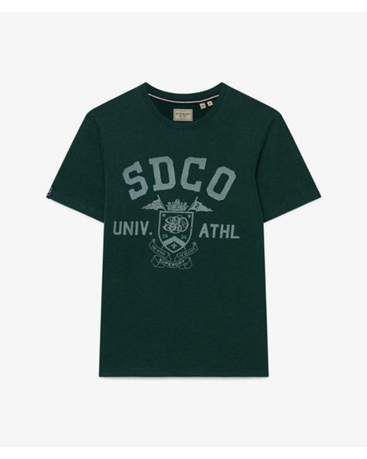Superdry Green Gothic Varsity T-Shirt for men