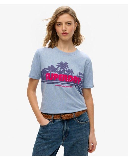 Superdry Blue & Co Outdoor Stripe Relaxed T-shirt