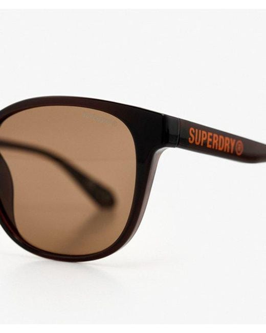 Femme Lunettes De Soleil À Verres Ronds Taille: 1Taille Superdry en coloris Brown
