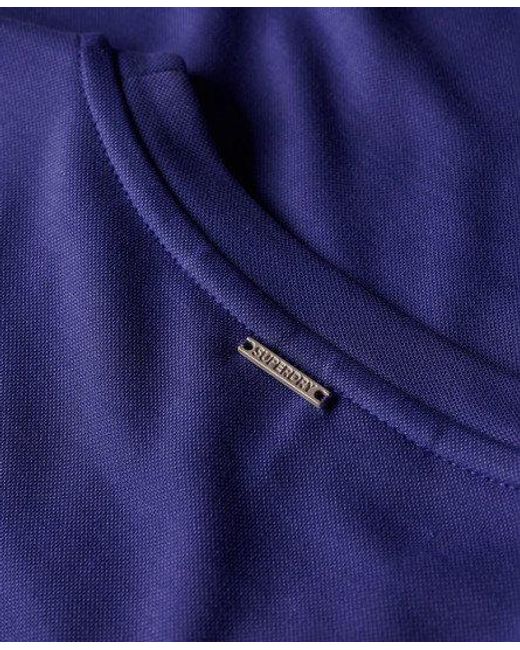 Robe t-shirt mi-longue Superdry en coloris Blue
