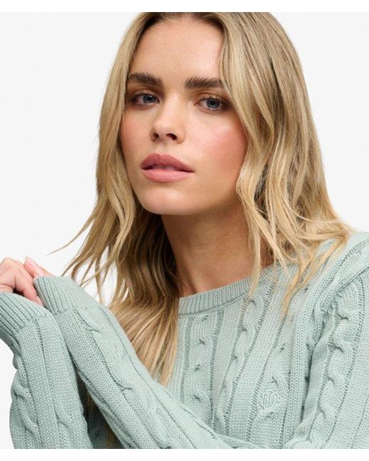 Superdry Blue & Co Essentials Cable Knit Jumper