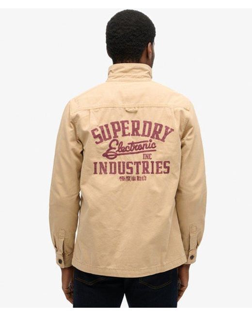 Superdry Natural & Co Patched Canvas Overshirt for men
