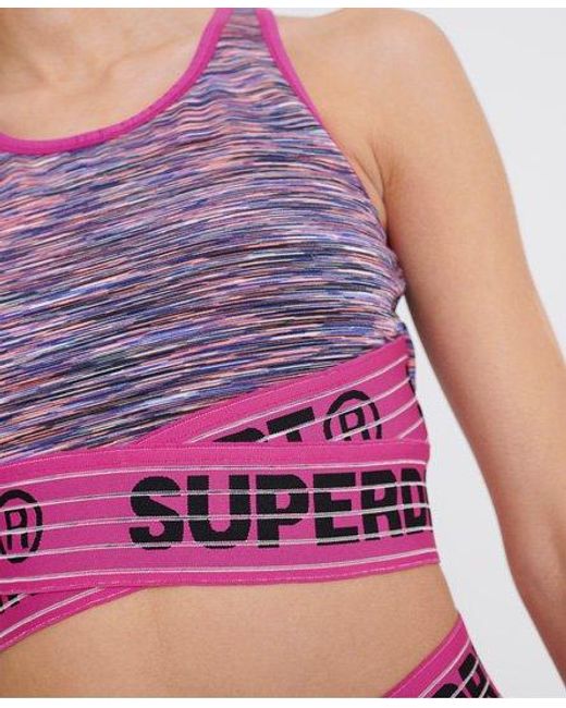 Superdry Purple Core Cross Bra Kinetic Space Dye