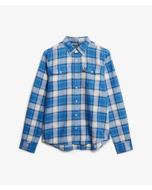 Superdry Blue & Co The Merchant Store - Linen Check Shirt for men