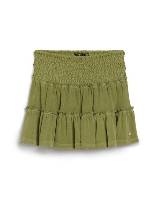 Superdry Green & Co Tiered Jersey Mini Skirt