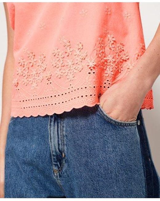 Superdry Blue Hanna Shell Top Coral