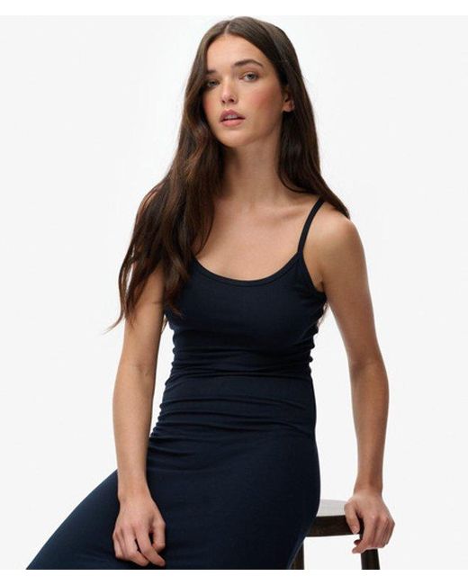 Superdry Blue & Co Athletic Essentials Jersey Maxi Cami Dress