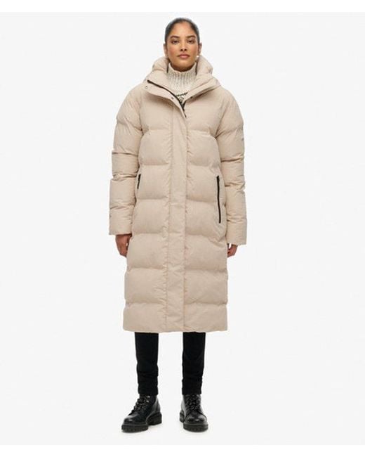 Superdry White & Co Hooded Long Puffer Jacket