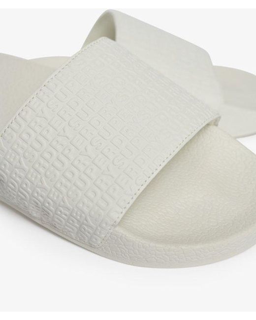 Superdry White & Co Monogram Pool Sliders for men