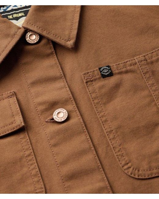 Superdry Brown Embroidered Chore Jacket