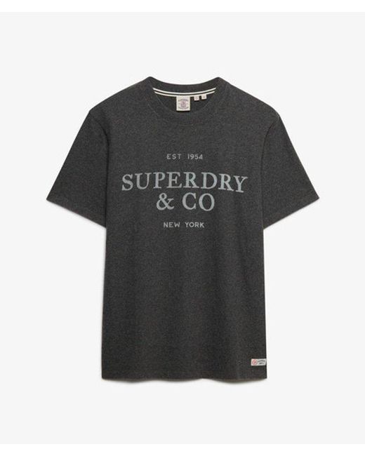 Superdry 1954 Company Relaxed T-shirt in het Gray voor heren