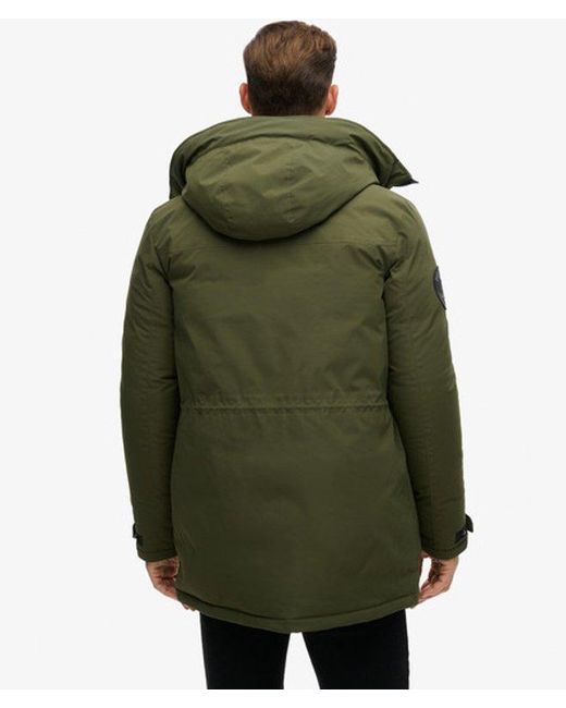 Superdry Green City Padded Parka Coat for men