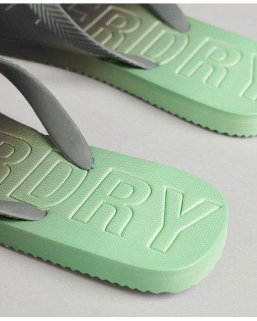 Superdry Metallic Code Dip Dye Flip Flops /Mint Dip Dye for men