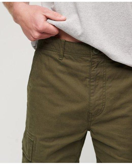 Superdry Green Classic Organic Cotton baggy Cargo Pants for men