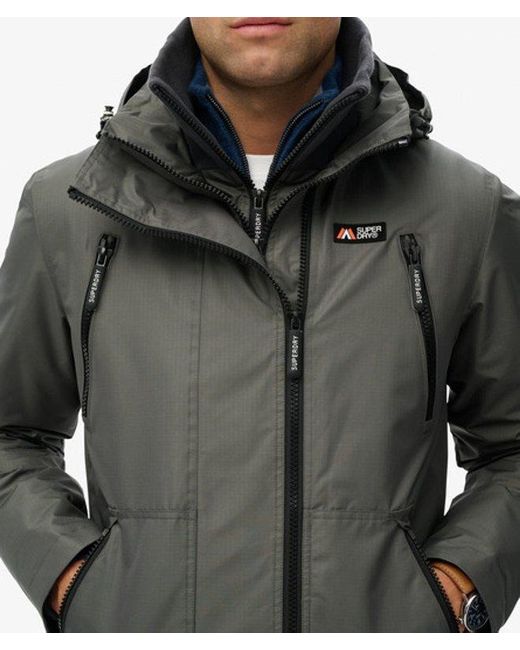 Superdry Black & Co Hooded Mountain Windbreaker Jacket for men
