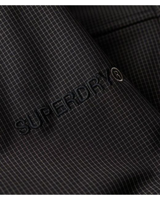 Superdry Black Classic Hooded Ripstop Trekker Jacket for men