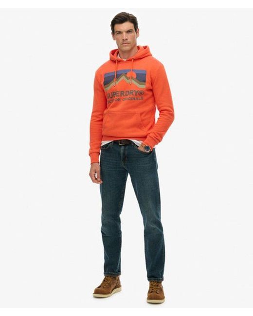 Superdry Red & Co Great Outdoors Relaxed Hoodie for men