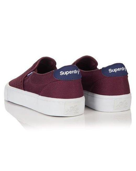 Superdry Blue Dion Slip On Sneakers Deep Plum