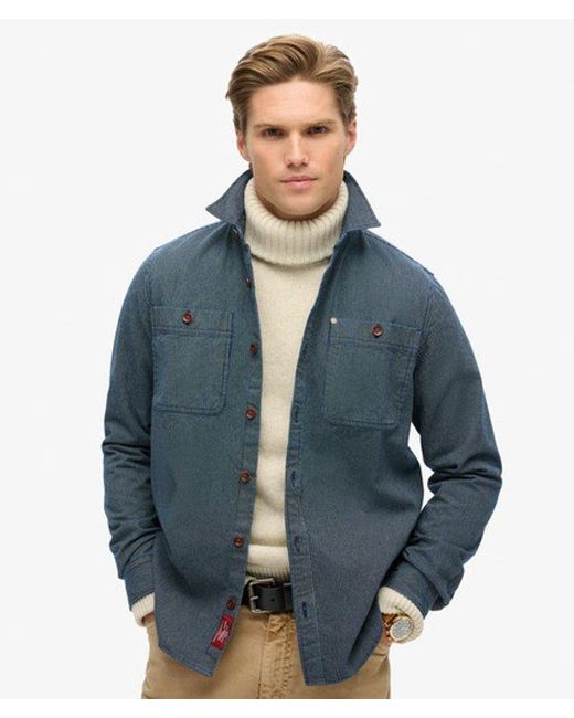 Superdry Blue & Co The Merchant Store - Denim Overshirt for men