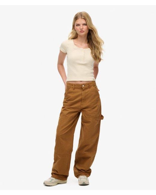 Superdry Natural & Co Organic Cotton Vintage Wide Carpenter Pants