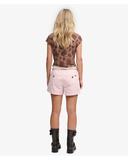 Superdry Pink Classic Chino Shorts