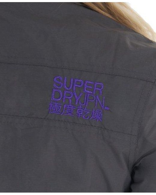 Superdry Gray Technical Windcheater Light Charcoal/Fluro