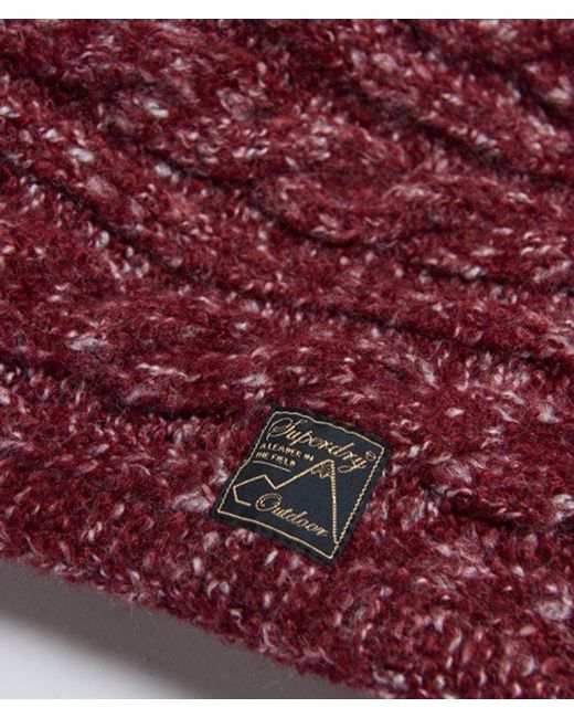 Superdry Red & Co Tweed Cable Snood