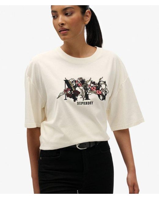Superdry White & Co Night Garden Oversized T-shirt