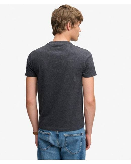 Superdry Gray & Co Essential Company Logo Embroidered T-shirt for men