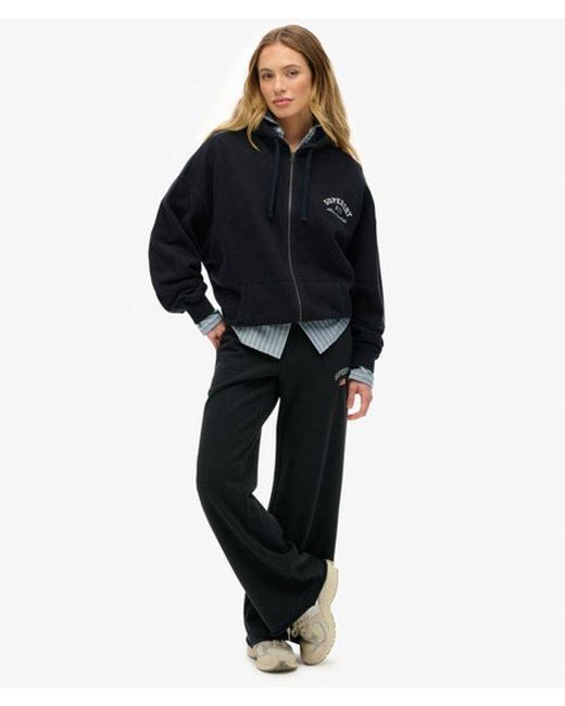 Superdry Athletic Essentials Rechte joggingbroek in het Black