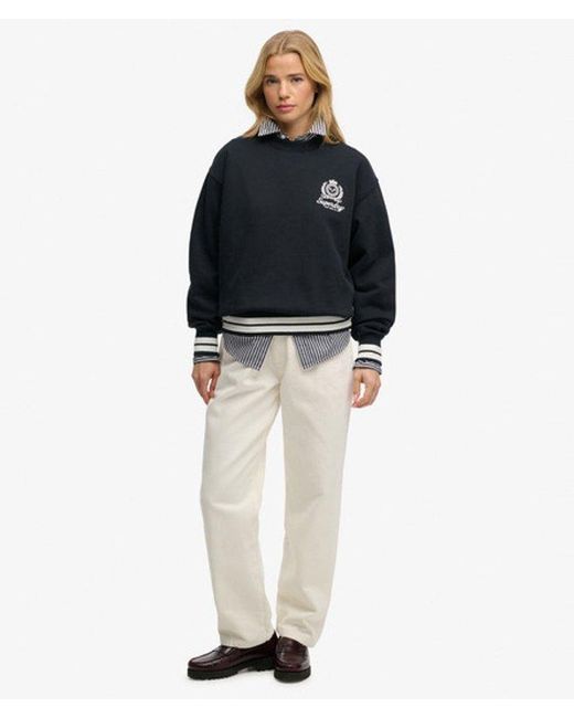 Superdry Black & Co Country Club Crest Crew Sweatshirt