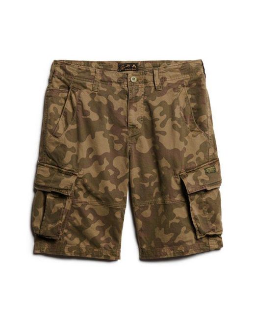 Superdry Core Cargo Short Relaxed Pasvorm in het Natural voor heren