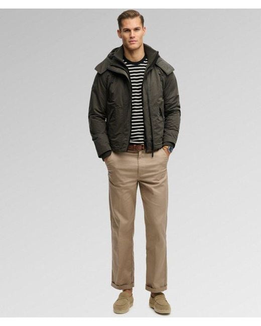 Superdry Gray & Co Hooded Microfibre Arctic Windcheater Jacket for men