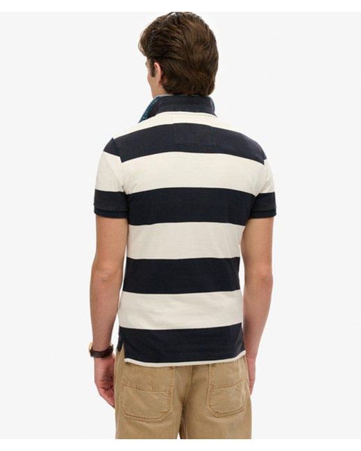 Superdry Blue & Co Vintage Athletic Jersey Polo Shirt for men