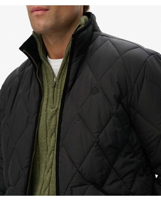 Superdry Black Quilted Estate Liner Jacket for men