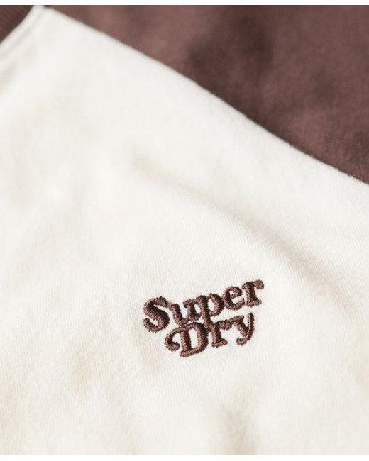 Superdry White Organic Cotton Essential Logo Raglan T-shirt
