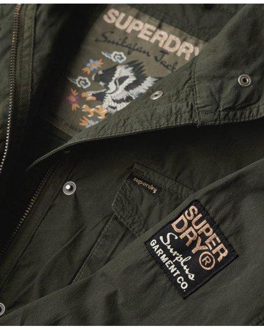 Superdry Black St Tropez M65 Embellished Military Jacket