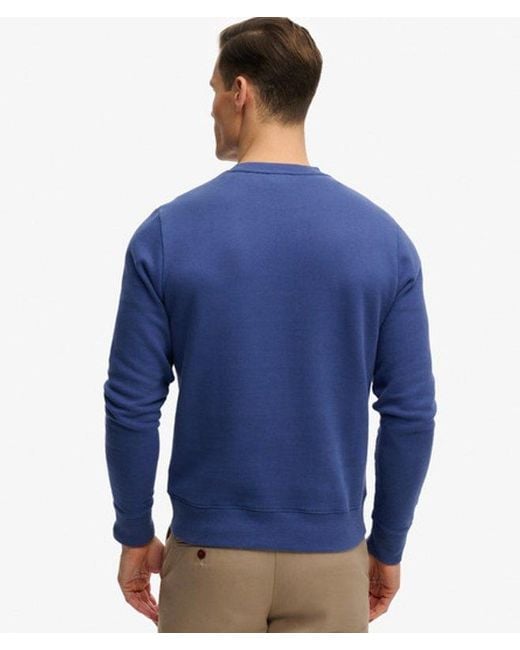 Superdry 1954 Company Relaxed Sweatshirt in het Blue voor heren