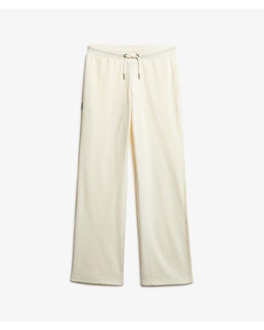 Superdry Natural Velour Wide Leg joggers