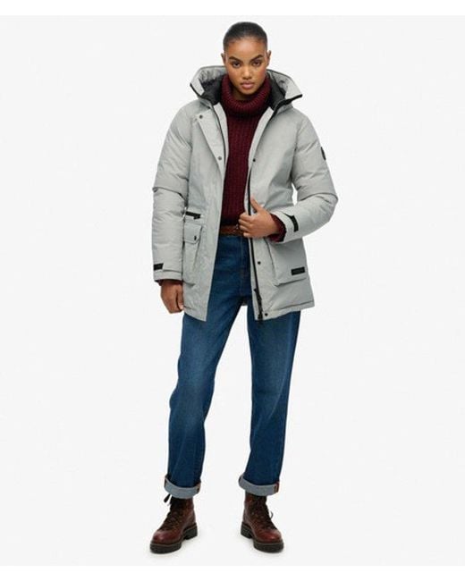 Superdry Gray City Padded Parka Jacket