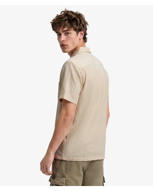 Superdry Natural & Co The Merchant Store - Textured Short Sleeve Shirt for men