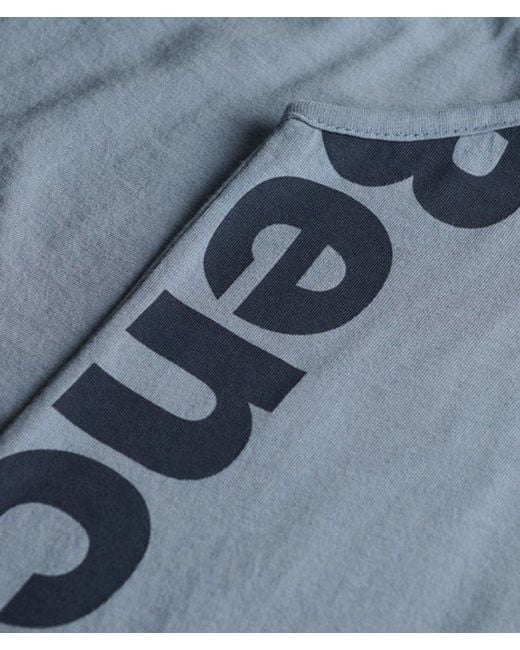 Superdry Blue Bench X & Co Bench Fitted Cami Layer Vest