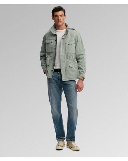 Superdry Gray Cotton M65 Jacket for men